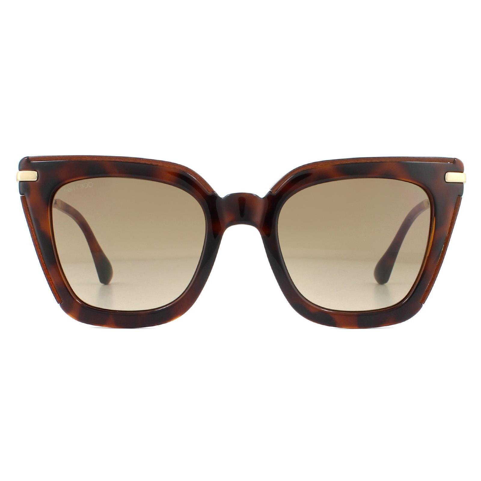 glitter cocoa 2 5 g ng017 Квадратные блестящие гаванские коричневые солнцезащитные очки с градиентом Jimmy Choo, коричневый
