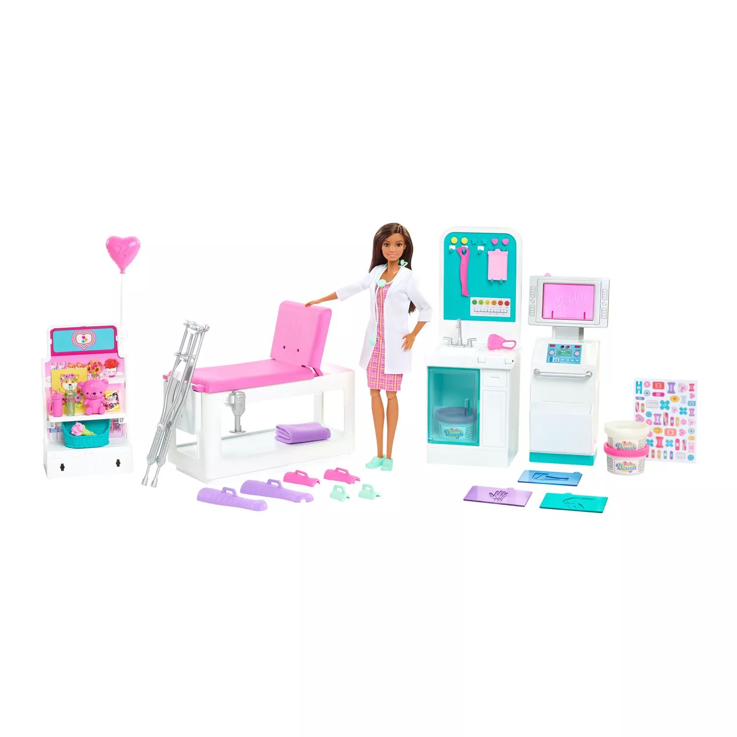 Набор модной куклы Barbie «Ты можешь быть кем угодно» для клиники быстрого ухода и аксессуаров Barbie