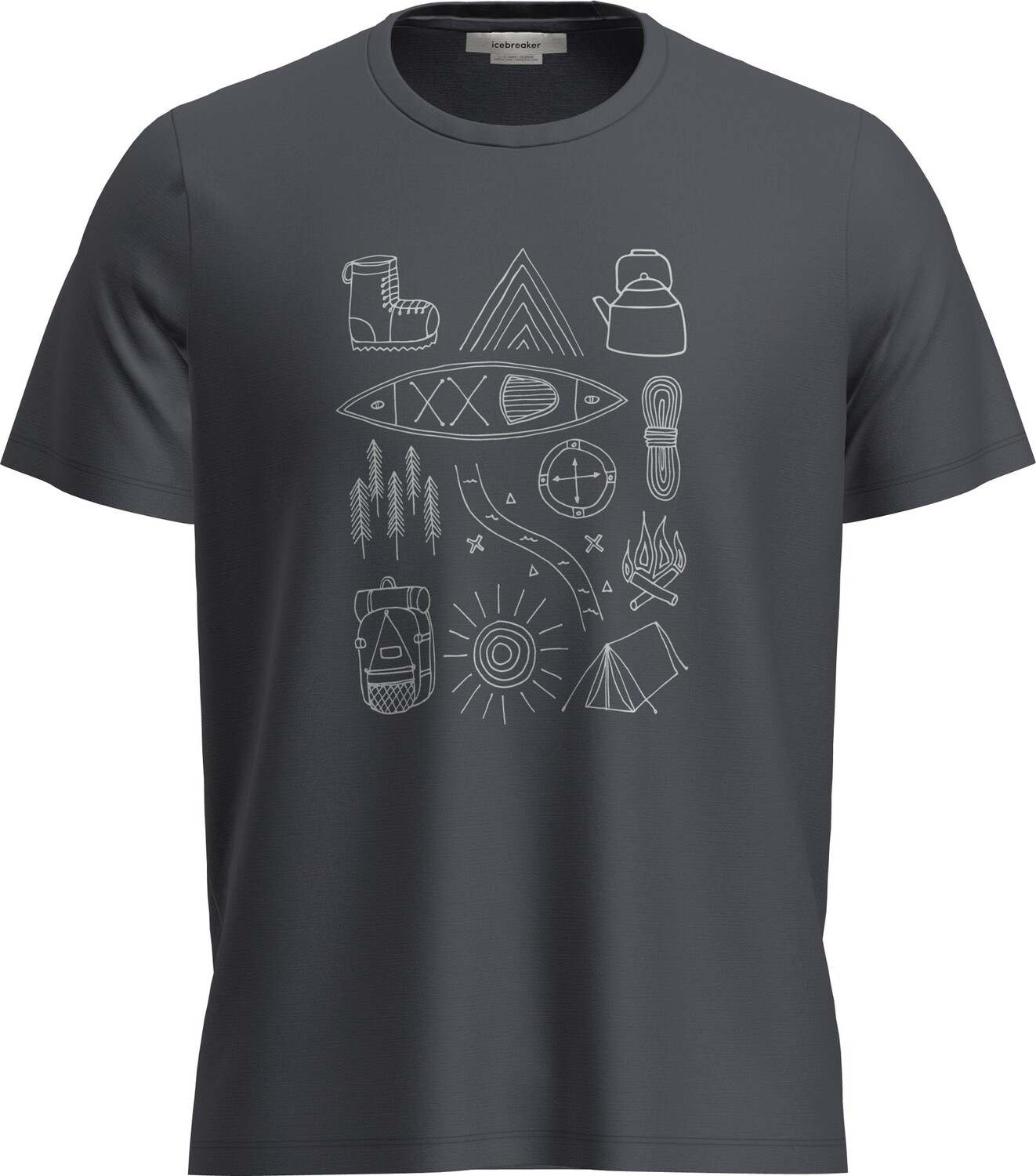 

Футболка Tech Lite II Camp Essentials — мужская Icebreaker, серый