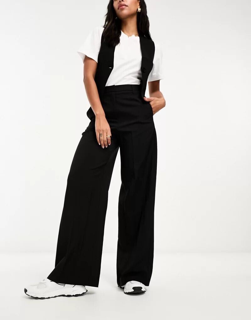 

Черные широкие брюки ASOS