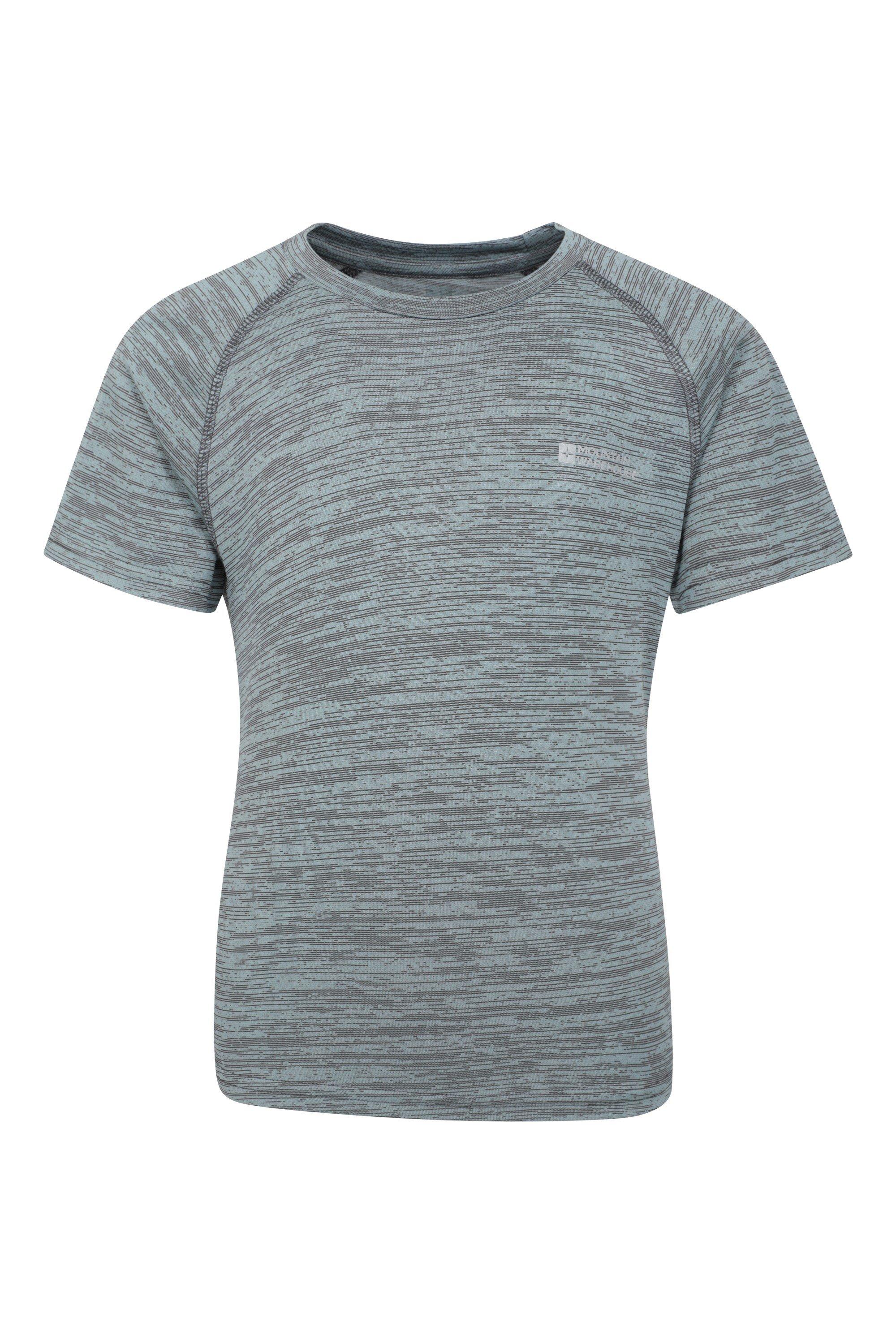 Простая полевая футболка Быстросохнущая футболка с высоким уровнем впитывания влаги на каждый день Mountain Warehouse, серый