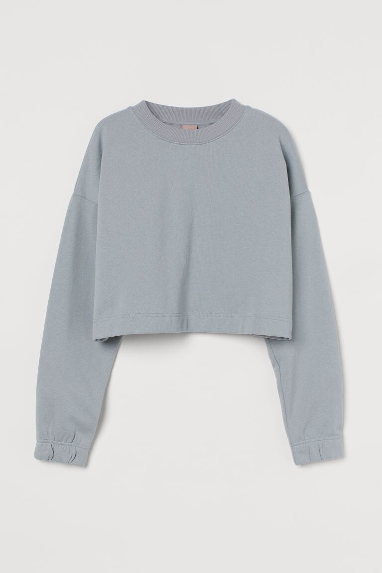 

Укороченная толстовка H&M, светло-серо-синий