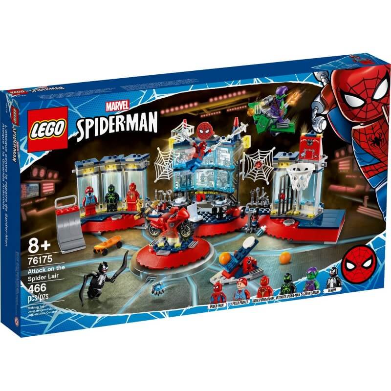 lego marvel super heroes 76219 битва роботов человека паука и зелёного гоблина Конструктор LEGO Marvel Super Heroes 76175 Нападение на мастерскую паука