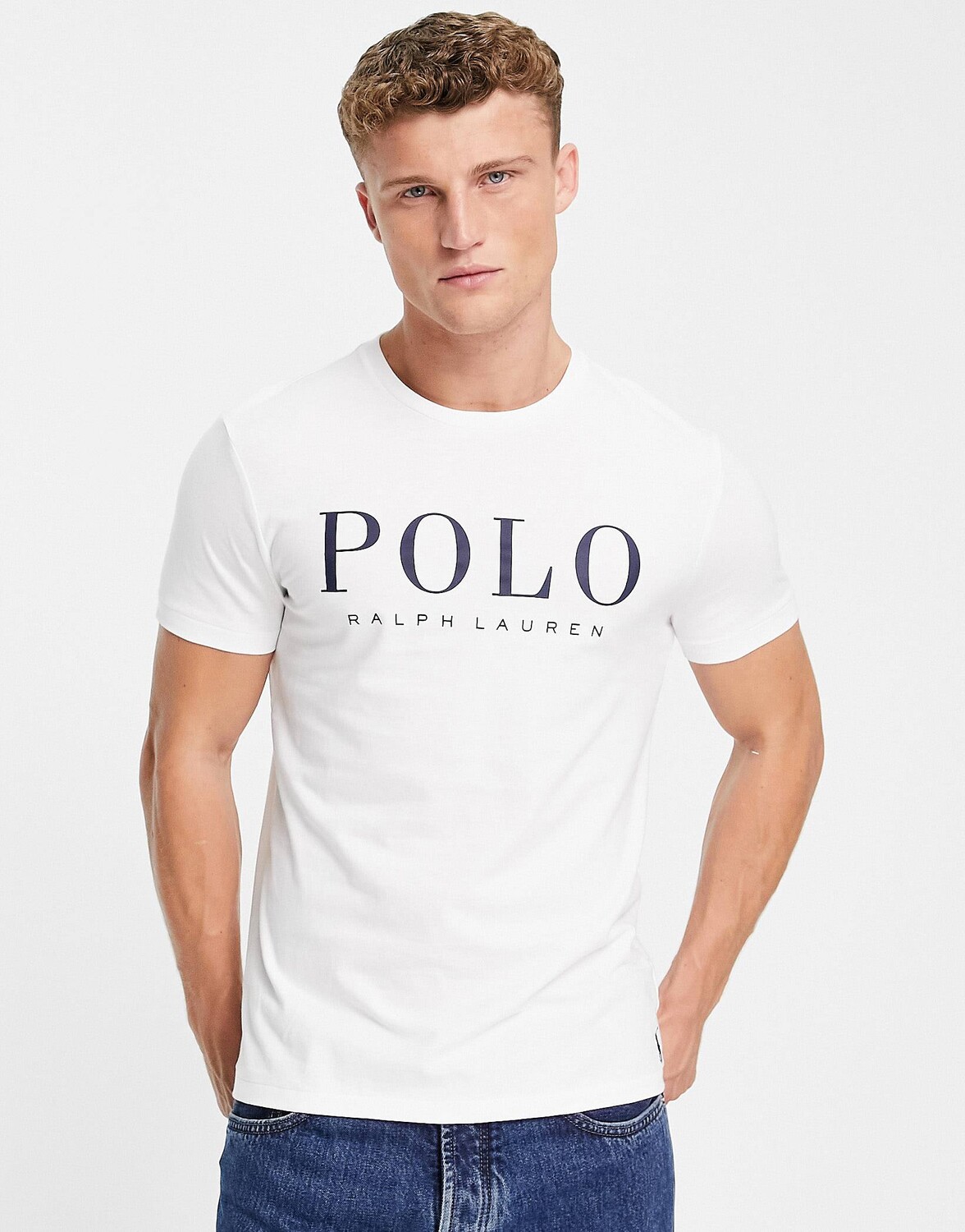 

Белая футболка с крупным логотипом Polo Ralph Lauren на заказ