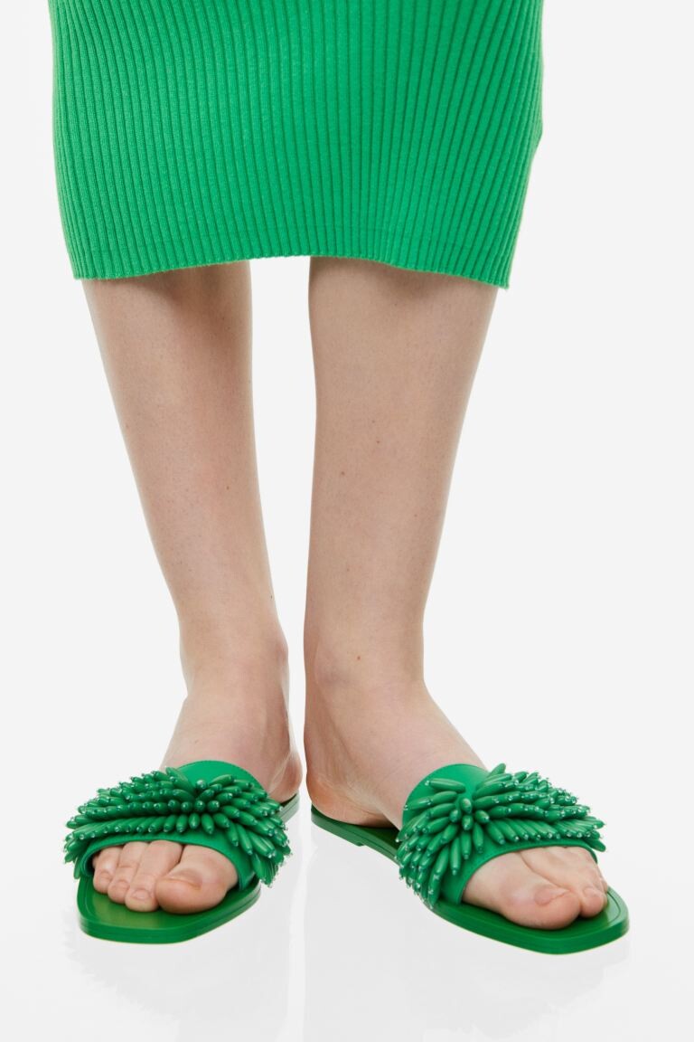 

Шлепанцы из бисера H&M, зеленый