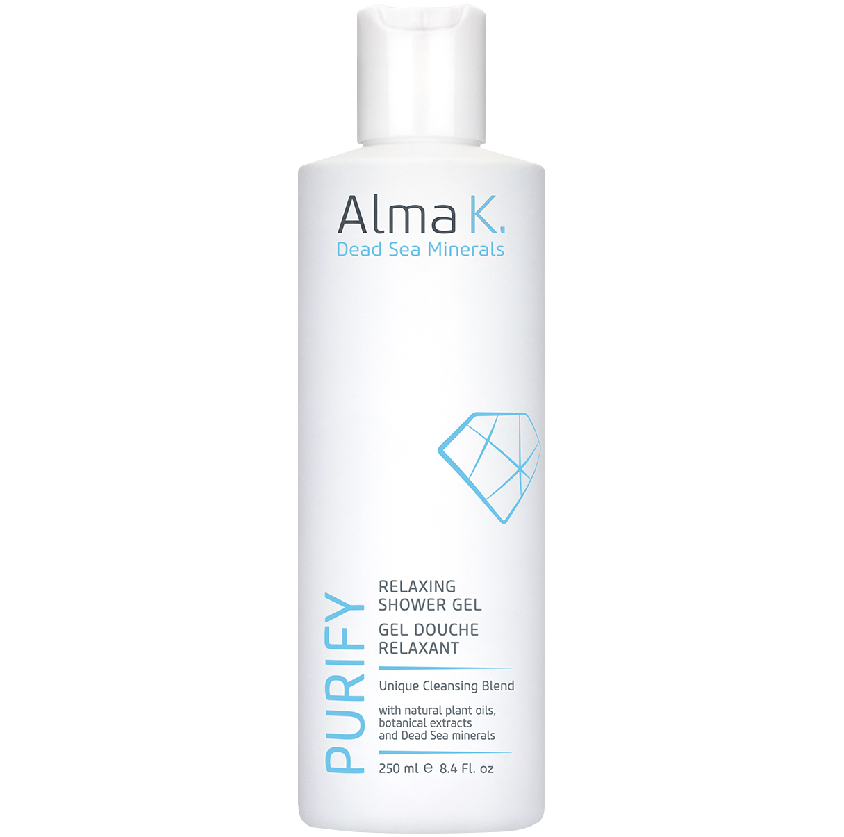 Alma K. Purify расслабляющий гель для душа, 250 мл роликовый дезодорант для тела alma k purify active protection 75 мл