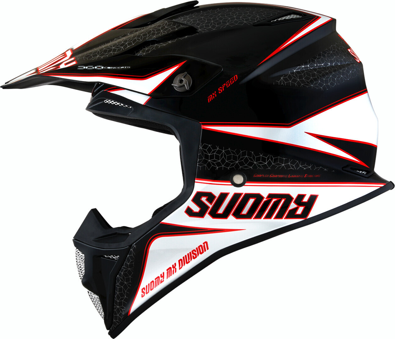 

Suomy MX Speed Transition MIPS Шлем мотокросса, черный/белый/красный