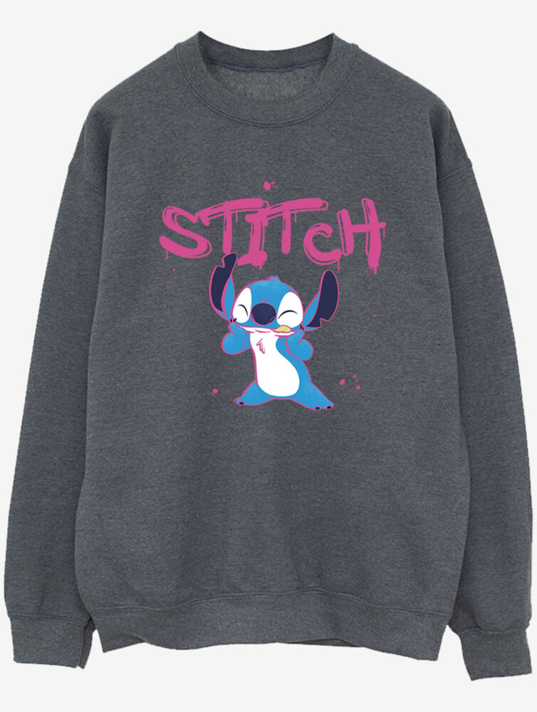 

NW2 Lilo & Stitch Graffiti Kids Серая толстовка с принтом George., серый