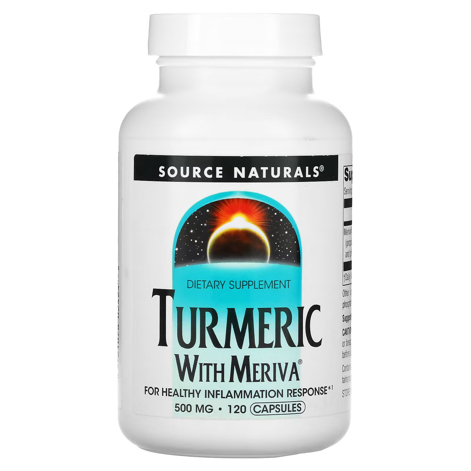 Source Naturals, Комплекс из куркумы Мерива, 500 мг, 120 капсул - фото