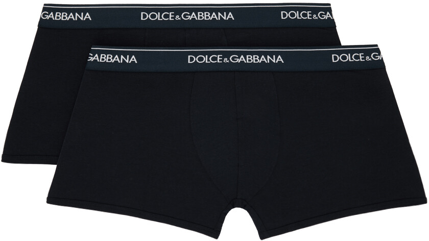 

Набор из двух трусов-боксеров темно-синего цвета Dolce & Gabbana