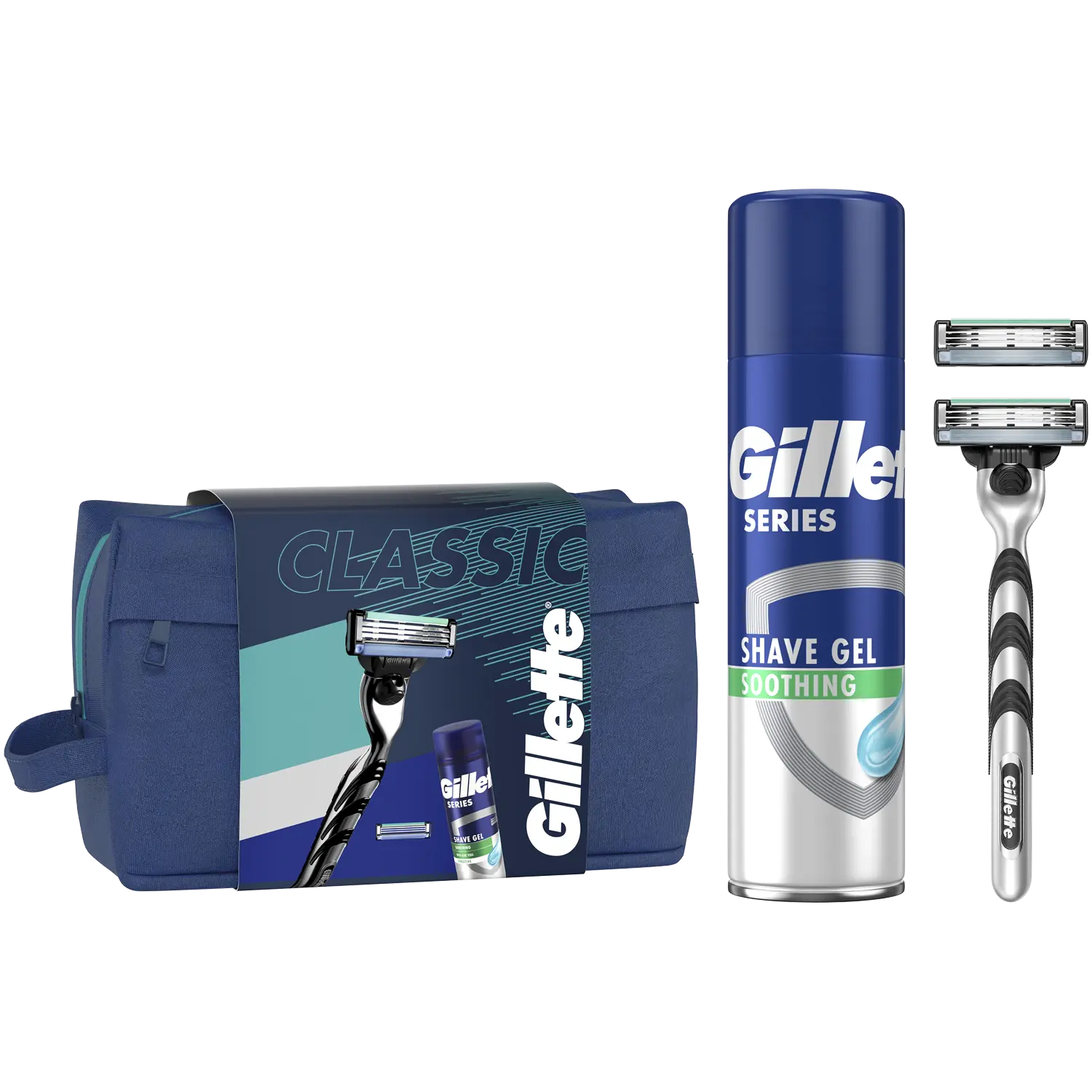 

Gillette Mach3 набор: бритва, 1 шт + картриджи, 2 шт + гель для бритья, 200 мл