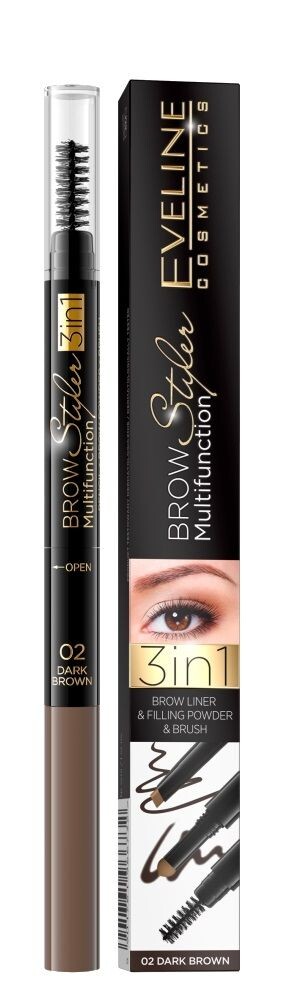 

Eveline Brow Styler карандаш для бровей, 02 Dark Brown