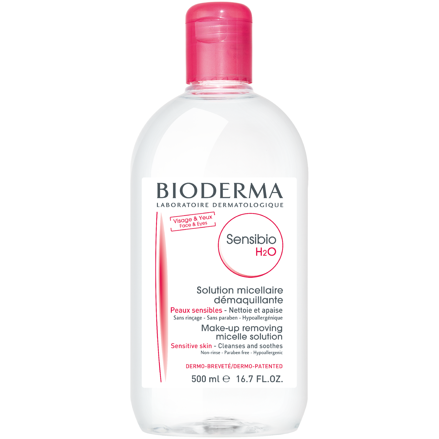 Bioderma Sensibio мицеллярная жидкость для очищения лица и снятия макияжа, 500 мл