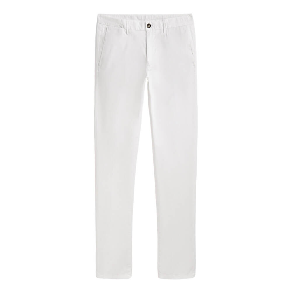 

Брюки Massimo Dutti Slim Fit Cotton Blend, белый