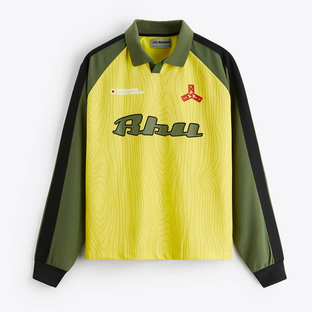 

Рубашка поло Zara Colour Block X Rhuigi Limited Edition, желтый/зеленый