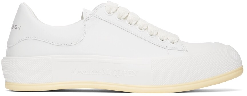 

Белые кеды Deck со шнуровкой Alexander McQueen