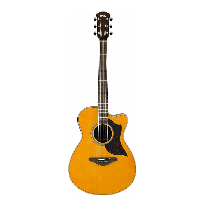 цена Yamaha AC1M VN Акустическая электрогитара с вырезом в маленьком корпусе — красное дерево — винтаж, натуральный Yamaha AC1M Acoustic-Electric Guitar (Right-Hand, Vintage Natural)