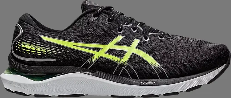 

Кроссовки gel cumulus 24 'black hazard green' Asics, черный