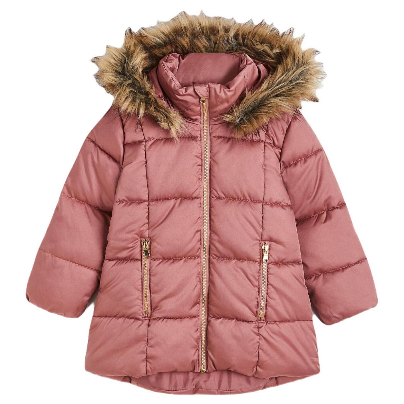 

Куртка H&M Hooded Puffer, темно-розовый
