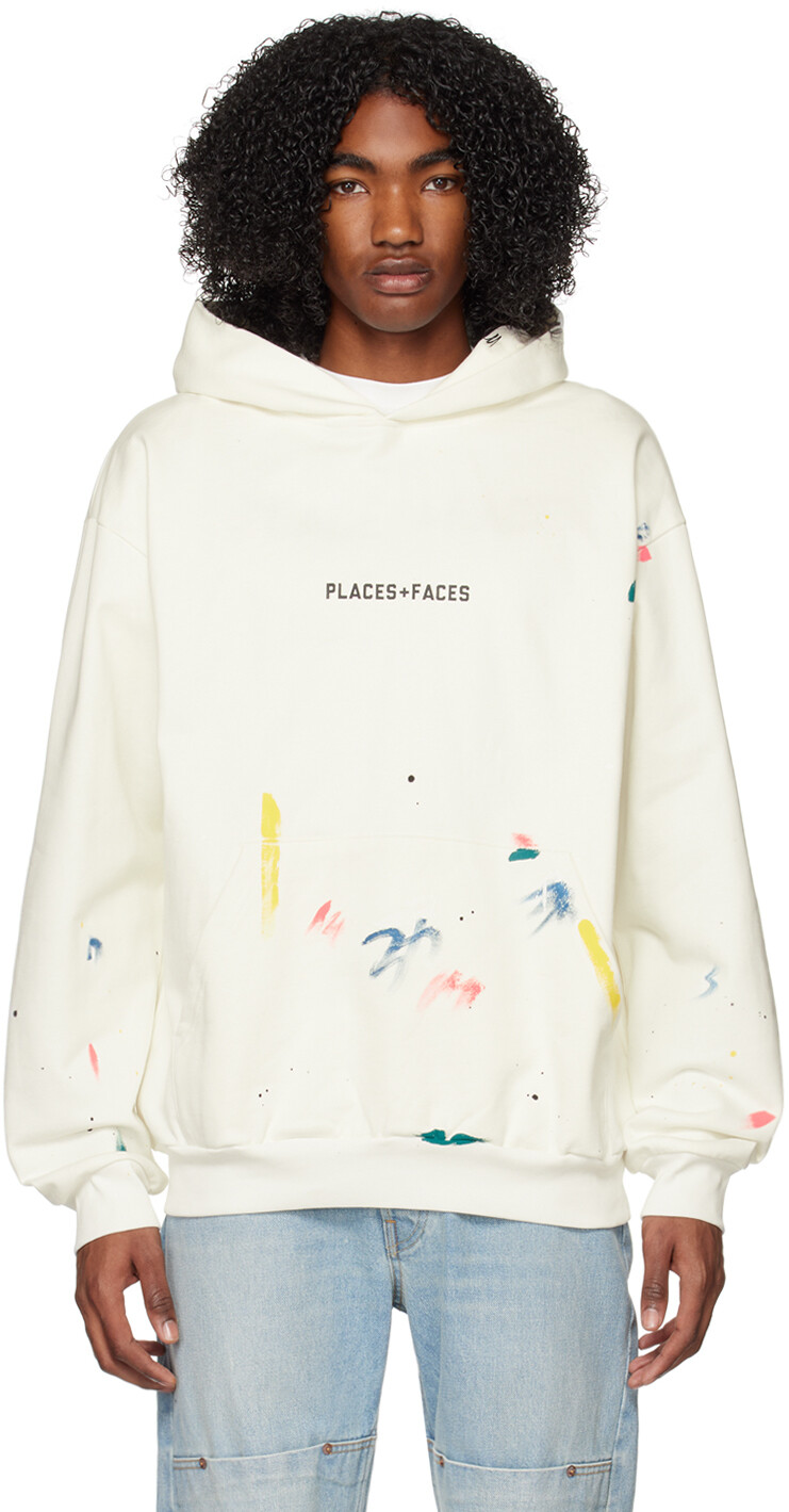 

Белая худи с брызгами краски PLACES+FACES