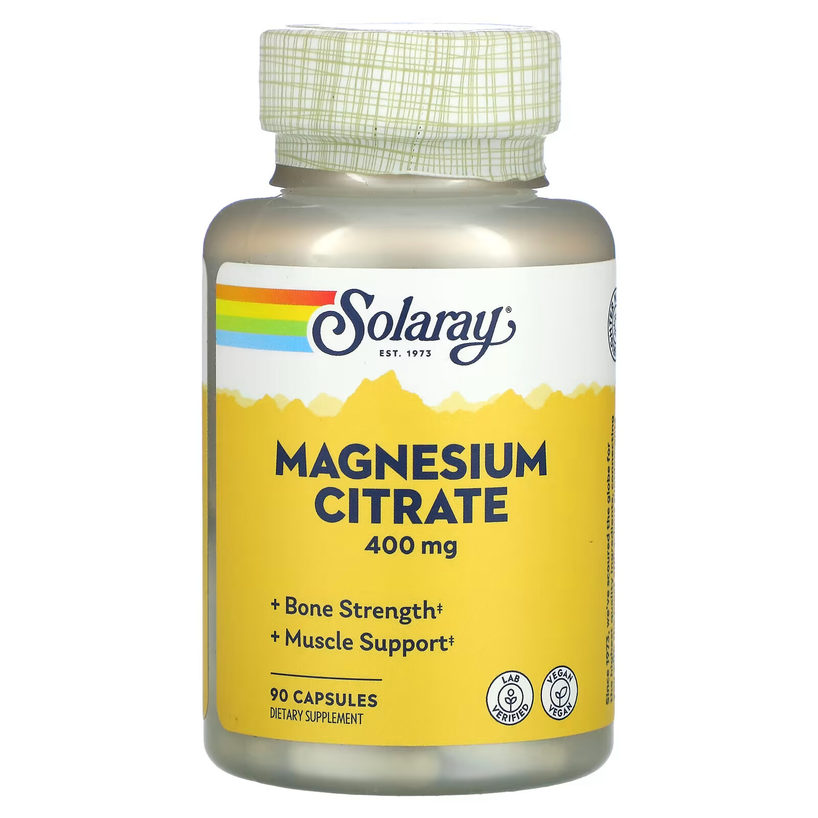 Solaray, Цитрат магния, 133 мг , 90 вегетарианских капсул solaray рутин 500 мг 90 вегетарианских капсул