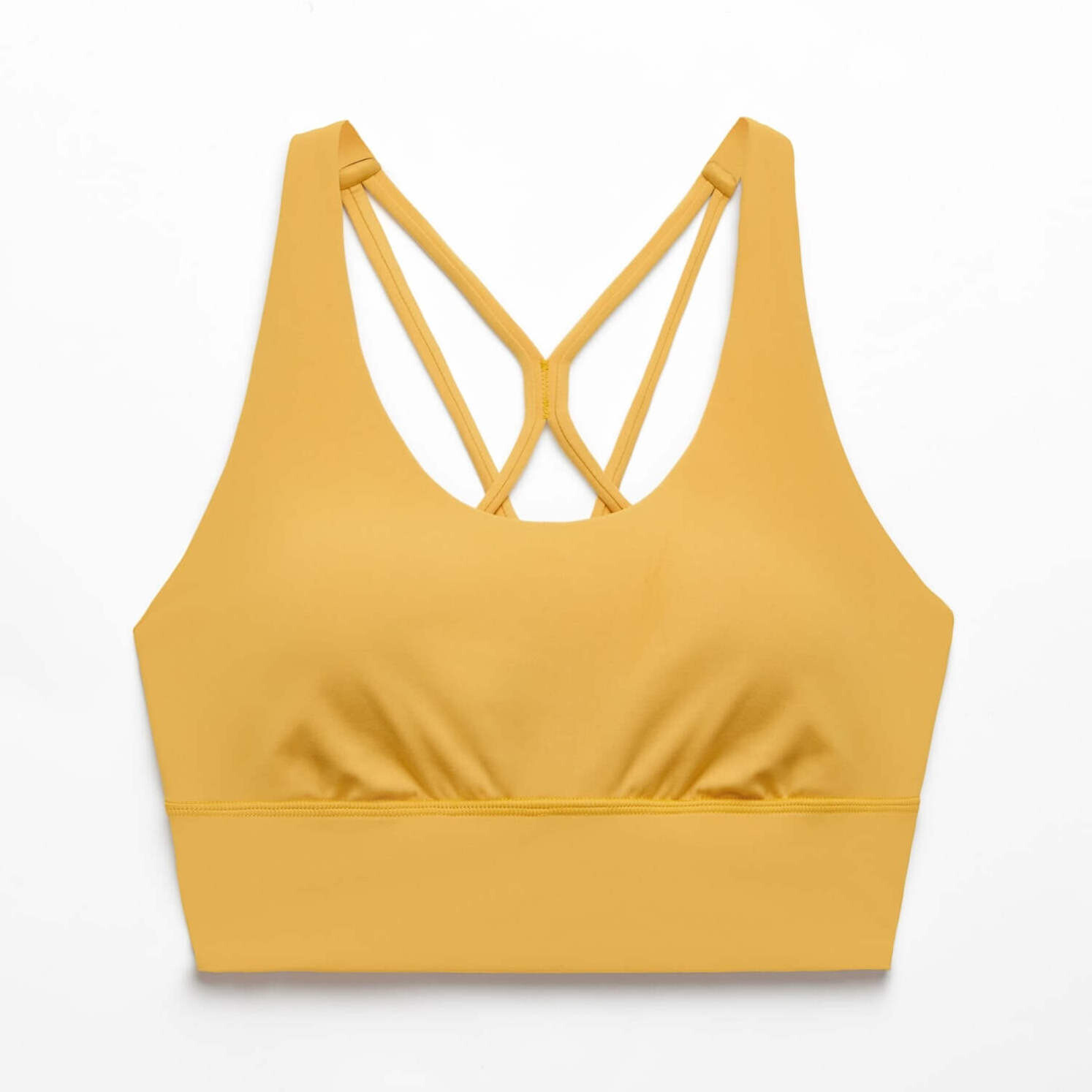 

Спортивный бюстгальтер Oysho Medium-Support With Cups, желтый