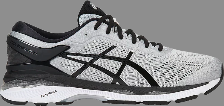 gel kayano 24 silver black Asics