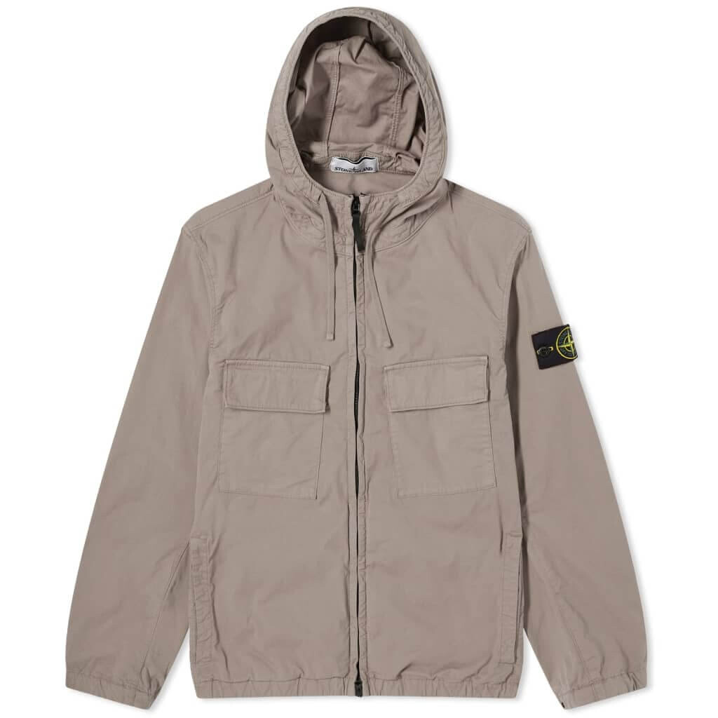 Куртка Stone Island Supima Cotton Twill Stretch-TC Hooded, серо-коричневый