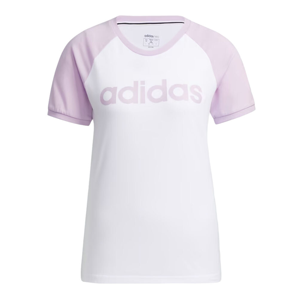 

Adidas Neo Essentials Linear T-Shirt, white/pink, Белый