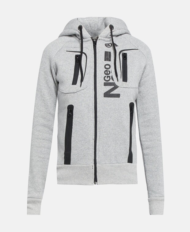 

Толстовка с капюшоном Geographical Norway, средне-серый
