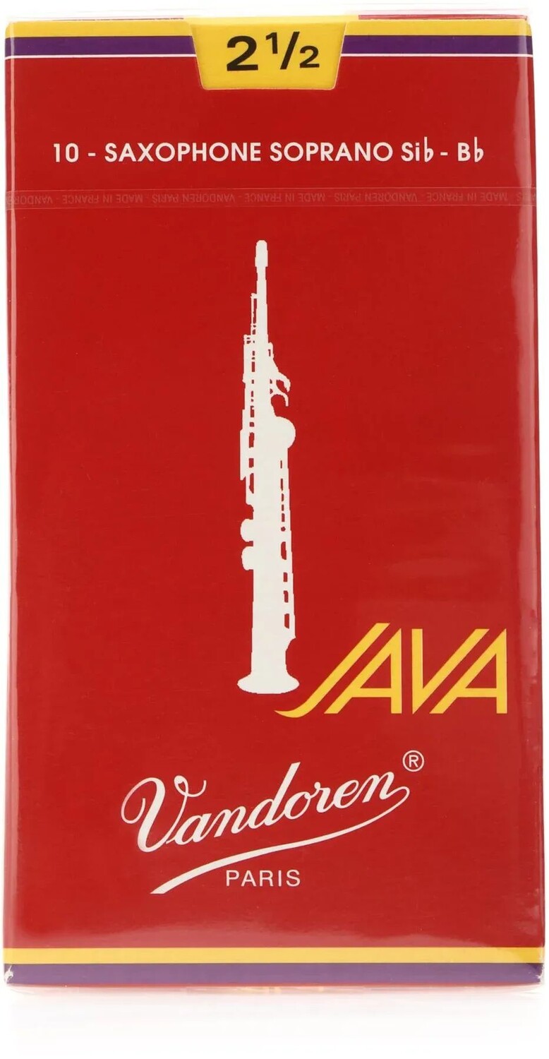 

Vandoren SR3025R — красные трости для саксофона-сопрано JAVA — 2,5 шт. (10 шт. в упаковке)