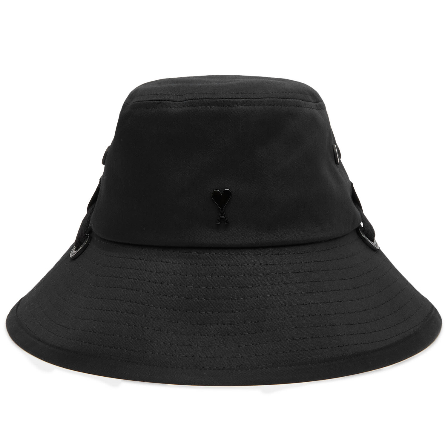 

Панама Ami Paris Tonal Heart Bucket Hat, черный