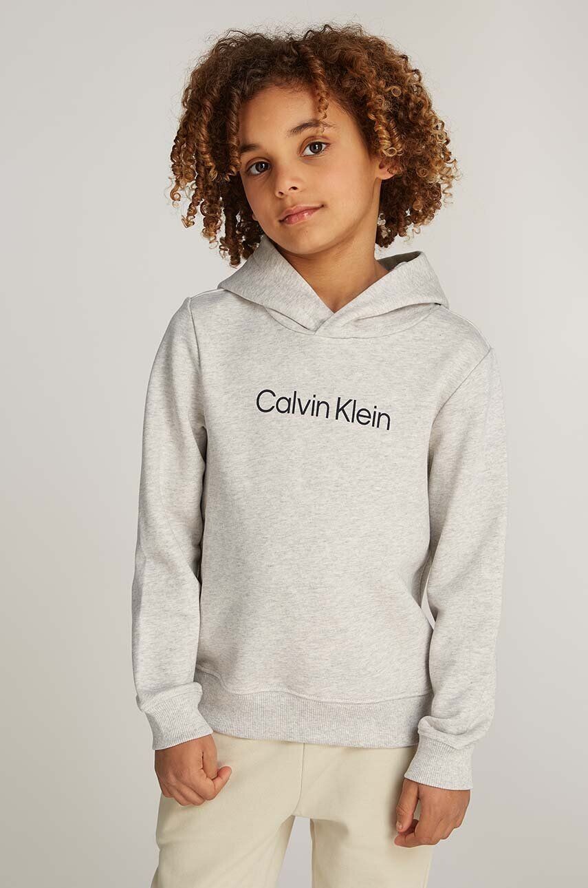 

Хлопковая толстовка Calvin Klein Jeans для мальчика/девочки, серый