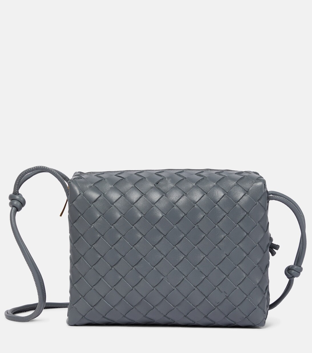 

Маленькая кожаная сумка через плечо с петлей Bottega Veneta, серый