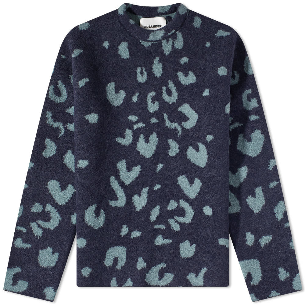 

Джемпер Jil Sander Leopard Mohair Crew Knit, Серый