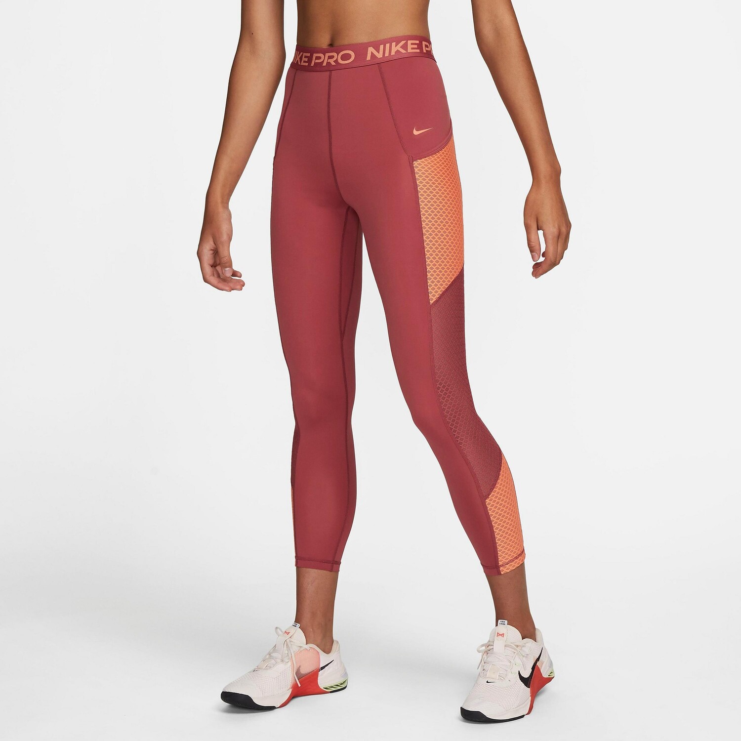 

Женские тайтсы для тренинга Nike Pro Dri-FIT, красный