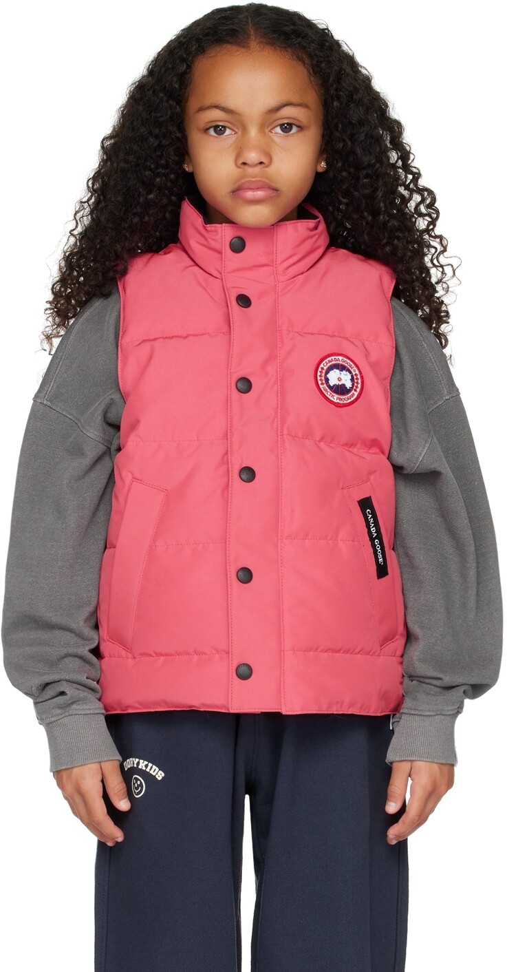 

Детский розовый пуховый жилет Vanier Canada Goose Kids