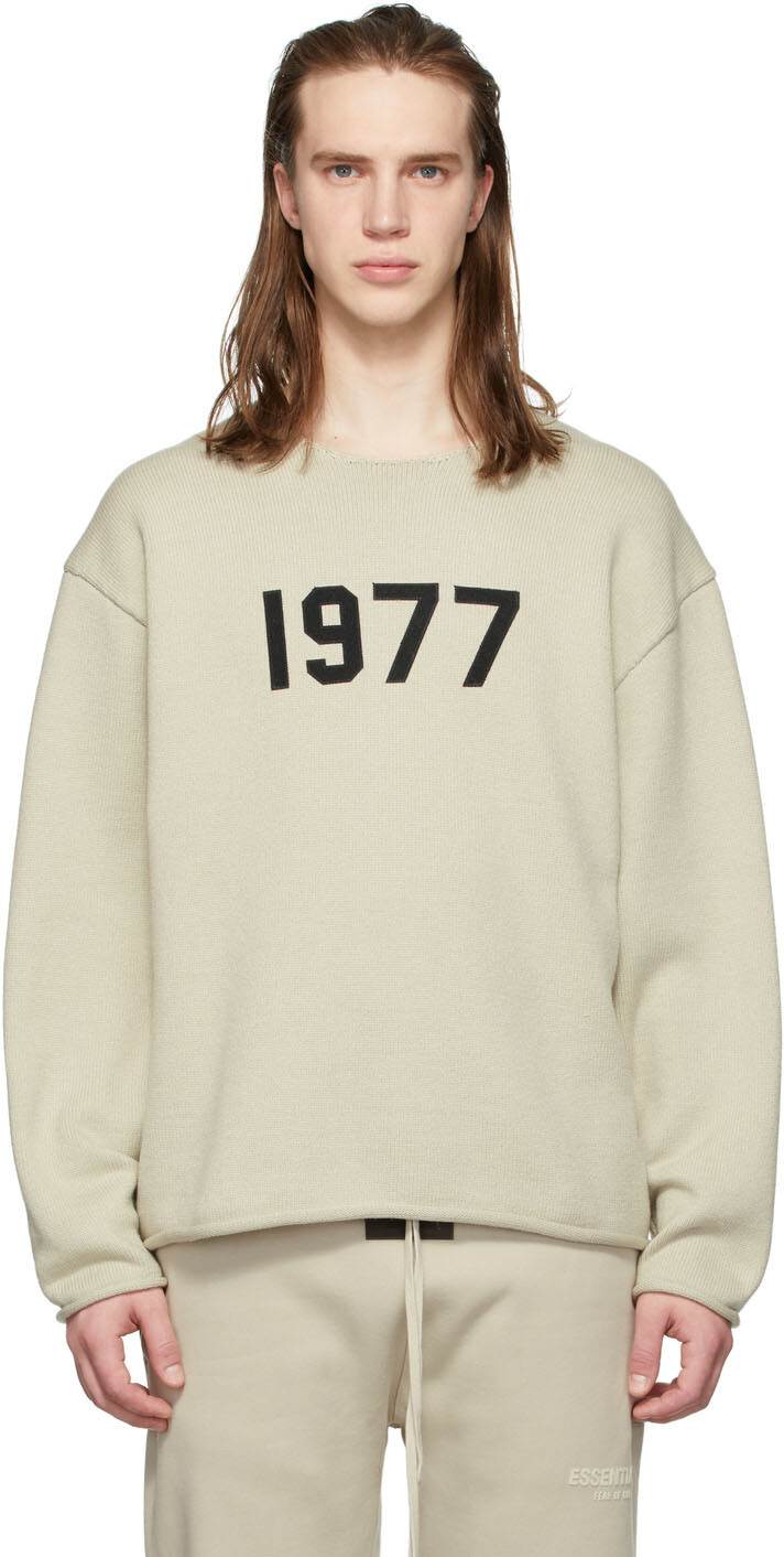 

Бежевый свитер Raw Edge '1977' Essentials