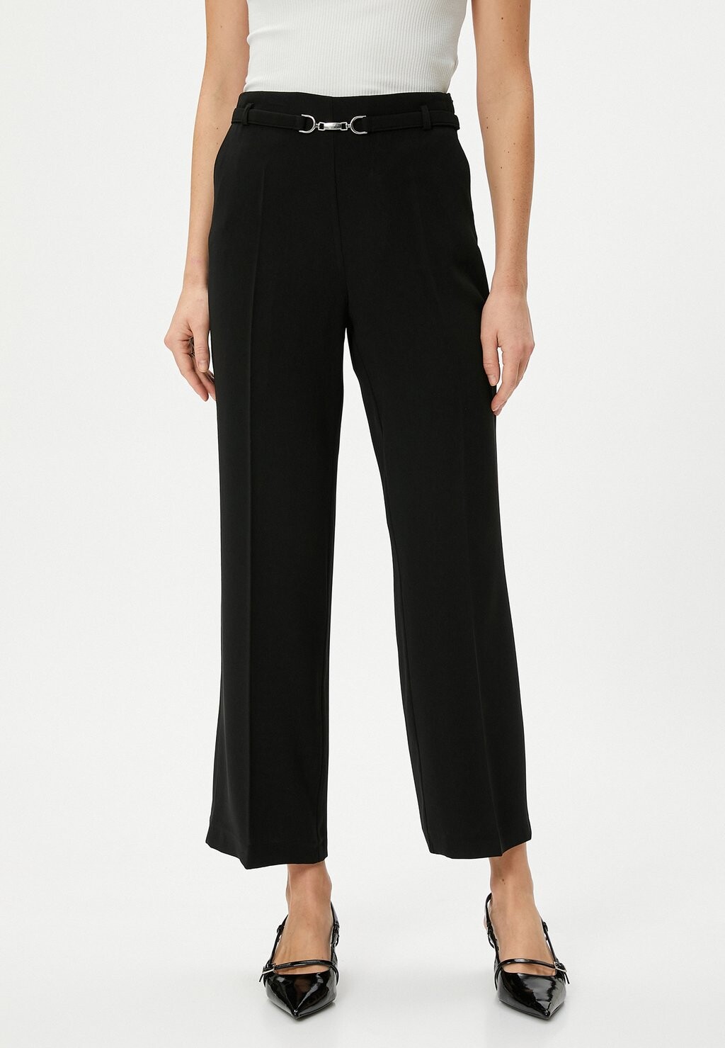 

Брюки BELTED WIDE LEG Koton, черный