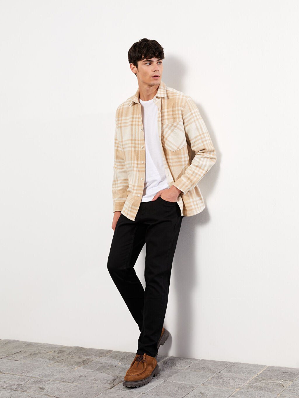 

Мужские брюки Slim Fit из габардина LCW Casual, Черный