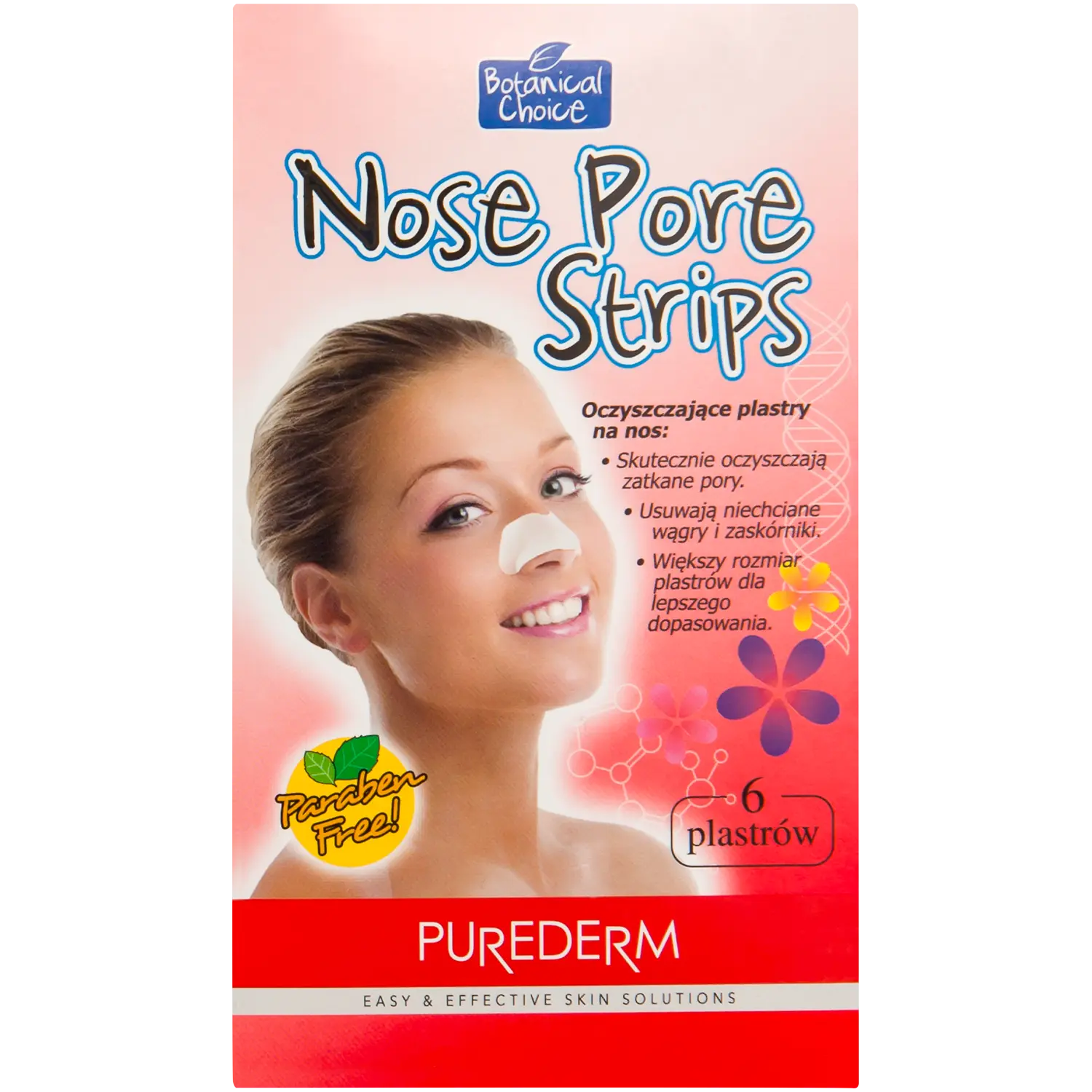 

Purederm Nose Pore Strips полоски для очистки носа, 6 шт./1 упаковка