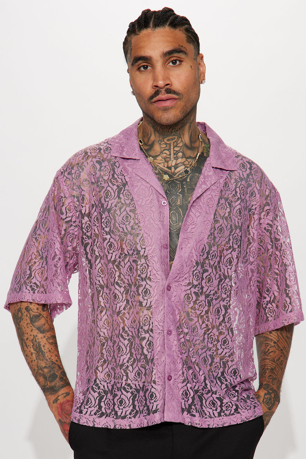

Рубашка Fashion Nova ZDF01V320014, фиолетовый