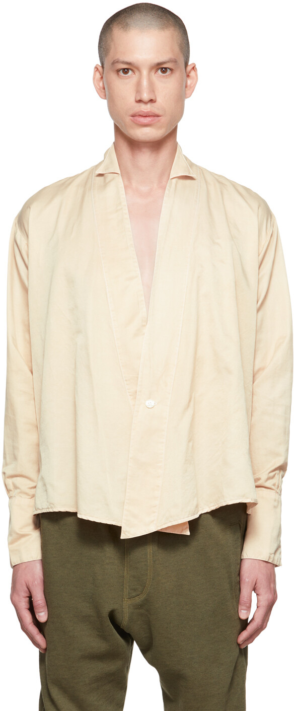 

Розовая крылатая рубашка Greg Lauren