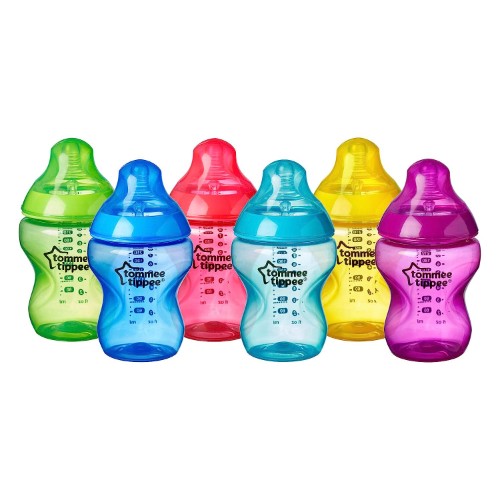 Бутылочки для кормления 6 шт. по 260 мл Tommee Tippee Anti-Colic, разноцветный tommee tippee feeding bottle closer to nature 260 ml