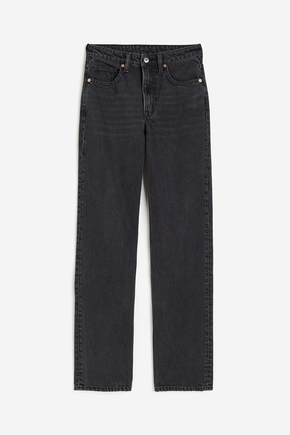 

Джинсы H&M Straight High High, черный