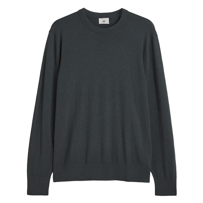

Джемпер H&M Slim Fit Cashmere-Blend, темно-зеленый