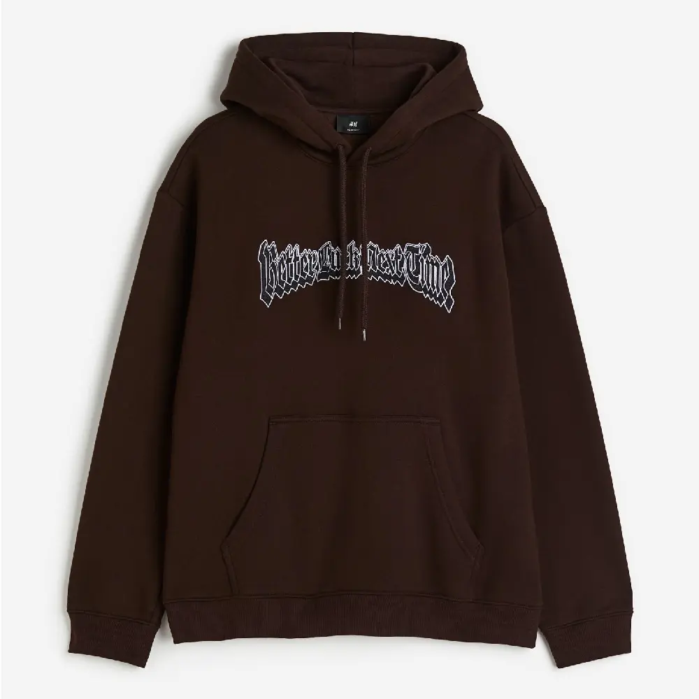 

Толстовка H&M Relaxed Fit Printed, темно-коричневый