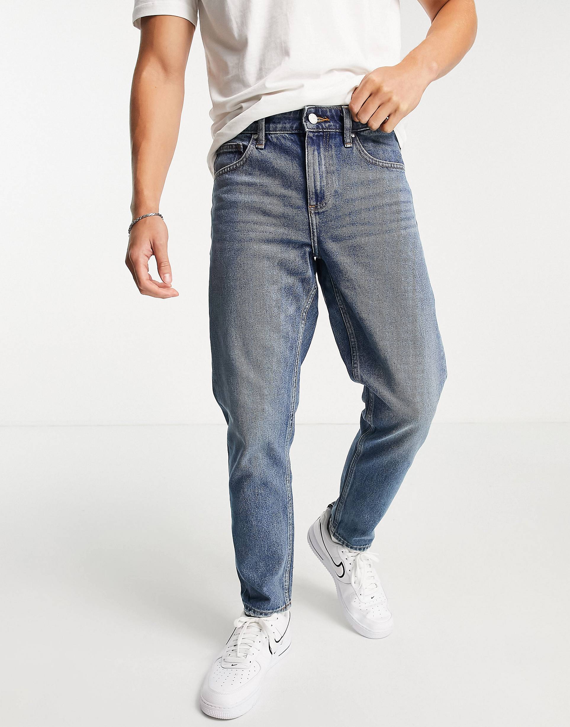Синие джинсы в винтажном стиле ASOS DESIGN синие джинсы скинни asos в винтажном стиле