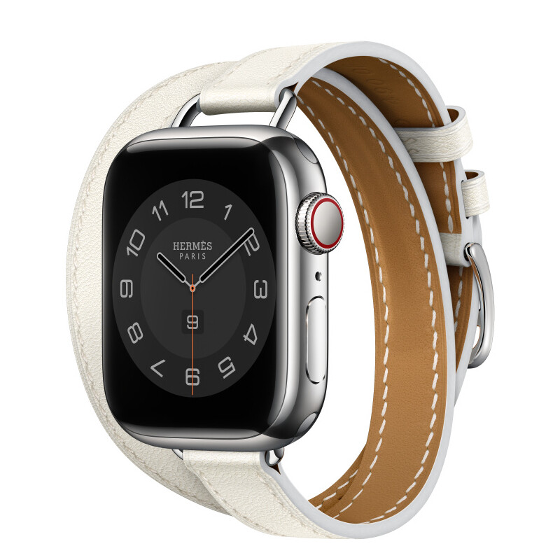 

Умные часы Apple Watch Series 8 Hermes (GPS + Cellular), 41мм, Silver/Blanc