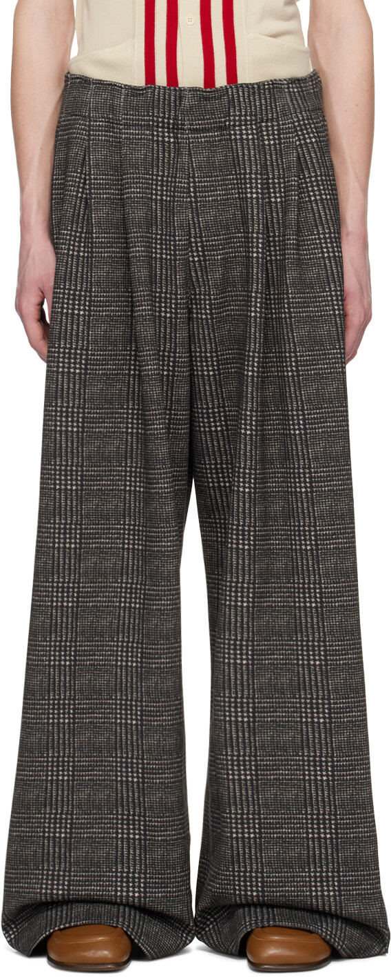 

Серые брюки для отдыха со складками Dries Van Noten